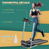 HOMCOM 1.25HP Motorised Electric Treadmill Running Machine Fitness Folding