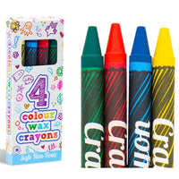 
              Henbrandt Safe and Non-Toxic 4 Mini Assorted Colours Childrens Wax Crayons
            