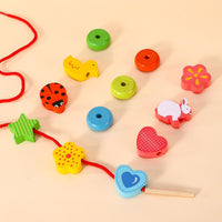 SOKA First Threading Wooden Toy Children Kids Lacing Beads Educational Toy