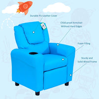 
              HOMCOM Kids Recliner Armchair Games Chair Gaming Children Seat Girls Boys Sofa BLUE
            