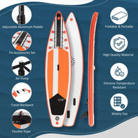 
              Outsunny 10Ft Inflatable Paddle Stand Up Board with Adjustable Paddle Non-Slip Deck Board
            