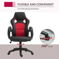 
              Vinsetto Executive Racing Swivel Gaming Office Chair PU Leather Computer Desk Chair RED & BLACK
            