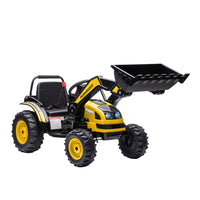HOMCOM Kids Digger Ride On Excavator 6V Battery Tractor Music Headlight Yellow
