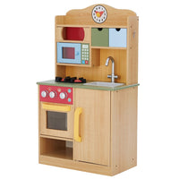
              Teamson Kids Little Chef Burylwood Wooden Toy Kitchen with 5 Role Play Accessories TD-11708A
            