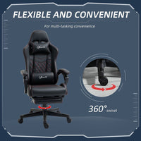 
              Vinsetto Racing Gaming Chair PU Leather Gamer Recliner Home Office Black
            