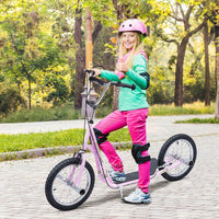 
              Teen Scooter Children Stunt Scooter 16" Tyres Adjustable Height, Pink HOMCOM
            