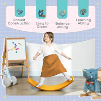 
              ZONEKIZ Balance Board Kids Wobble Board Stepping Stone Montessori Toy 3-6 Years ORANGE
            