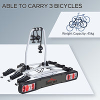 
              Bicycle Carrier Rear-mounted Bike Rack Rear Tow Bar Carrier Outdoor HOMCOM
            