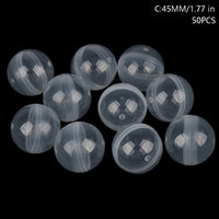 
              50pcs Mini Clear Transparency Plastic Capsule Toy Surprise Ball Tiny Container Making Things Model Gashapon toy Random
            