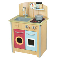 
              Teamson Kids Wooden Little Chef Play Kitchen Porto Wooden Playset with Accessories BROWN
            