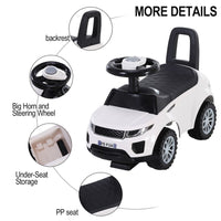 HOMCOM 3-in-1 Ride On Car Foot To Floor Slider Toddler with Horn Steering WHITE