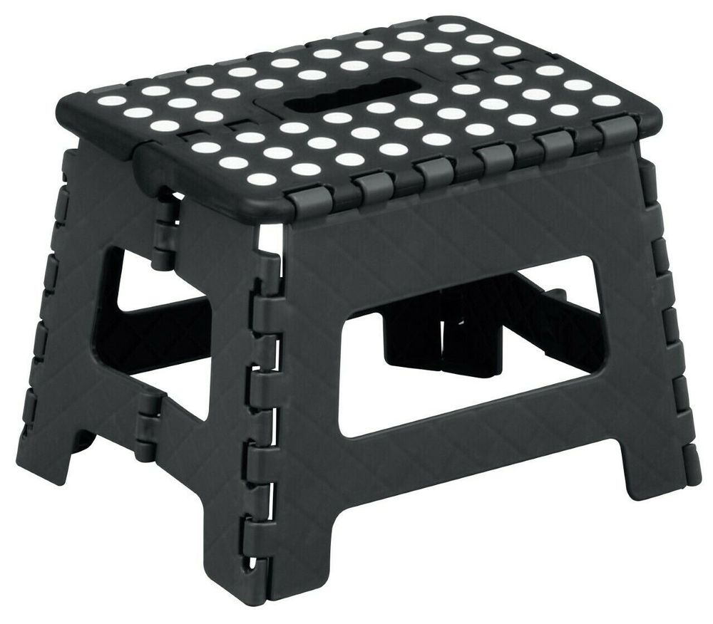 Folding Step Stool Kids Lightweight Plastic Non Slip 9 inch for Kitchen Bathroom Aid