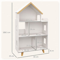 
              ZONEKIZ 3 Tier Toy Storage Shelf with 6 Cubby for Playroom, Bedroom, White
            