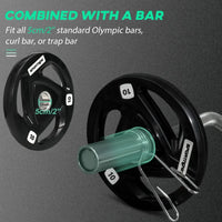 
              Olympic Weight Plates Tri-Grip Barbell Weights Set with 2'' Holes 2 x 10kg
            