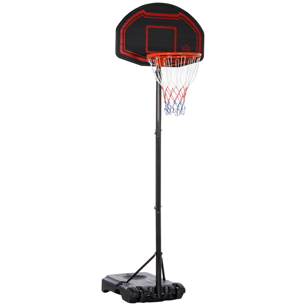 HOMCOM Adjustable Basketball Hoop Stand with Wheels Stable Base
