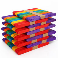 
              Coloured Wooden Lolly Sticks For Desserts Kids DIY Art Project & Crafts
            