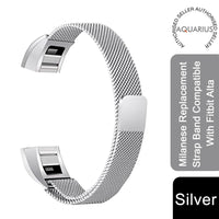 
              Aquarius Milanese Replacement Strap Band Compatible With Fitbit Alta, Silver
            