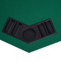 HOMCOM 1.2m 48 Inches Foldable Poker Table Top 8 Players Blackjack Chip Trays