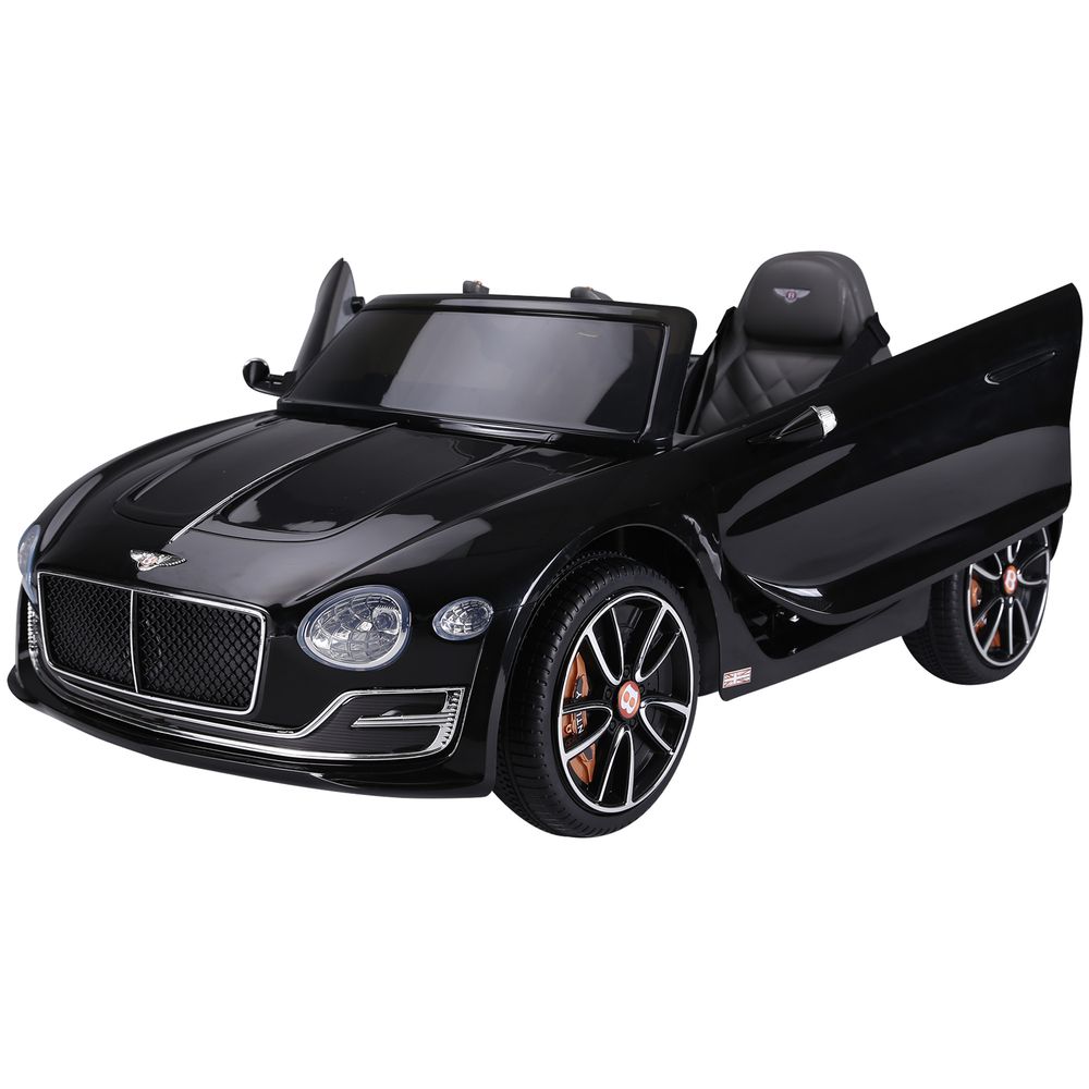 Bentley GT Licensed Electric Ride-on Car with LED Lights Music Parental Remote Control Black