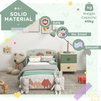 
              ZONEKIZ Toddler Bed Frame, Kids Bedroom Furniture for Ages 3-6 Years, Green
            