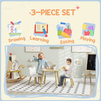 
              AIYAPLAY 3 Pieces Toddler Table and Chair Set w/ Centre Mesh Bag
            