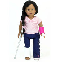 Sophia's 4 Pieces Cast & Crutches Accessory Set Pretend Crutches 18 inch Dolls