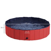 
              Pawhut Pet Pool 140x30cm Swimming Bath Portable Cat Dog Foldable Puppy Bathtub
            