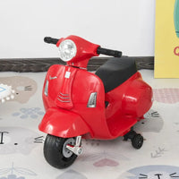 Vespa Licensed Kids Ride On Motorcycle 6V Battery Powered Electric Toys for Ages 18-36 Months RED