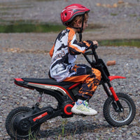 
              HOMCOM 24V Kids Electric Motorbike with Twist Grip Throttle Music Horn RED
            