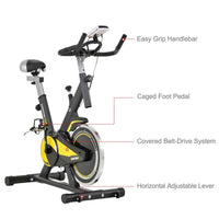 HOMCOM Exercise Bike 10KG Flywheel Cycling with Adjustable Resistance LCD Display