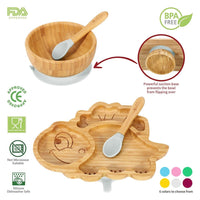 
              VINSANI BAMBOO DINOSAUR BABY PLATE BOWL & SPOON SET
            