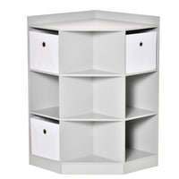 
              HOMCOM Kids Storage Cabinet Corner Organizer with Anti-tipping Hardware Drawer
            