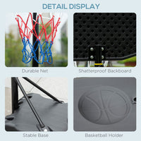 
              HOMCOM Adjustable Basketball Hoop Stand with Wheels and Weight Base 1.6-2.1m
            