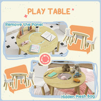 
              AIYAPLAY 3 Pieces Toddler Table and Chair Set w/ Centre Mesh Bag
            