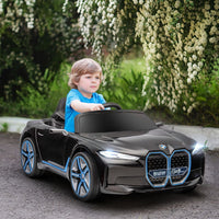 
              BMW i4 Licensed 12V Kids Electric Ride-On with Portable Battery Black
            
