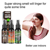 
              Liquid Fart Spray Gag Prank Joke Can Stink Bomb Smelly Stinky Gags 30ML Fart Spray  Extra Strong Stink Prank Novel Funny Toys
            