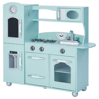 
              Teamson Kids Mint Wooden Toy Kitchen with Fridge Freezer and Oven by TD-11414M
            