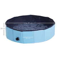 
              Pawhut Pet 80x20cm Swimming Pool Cat Dog Indoor Outdoor Bathing Foldable Inflate
            