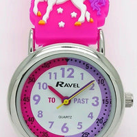 Ravel Children Girls 3D Cartoon Time Teacher Watch Unicorn R1513.79