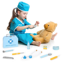 SOKA Wooden Dental Hospital Pretend Play Dentist Doctor Toy Medical Tool Kit 3+ Years