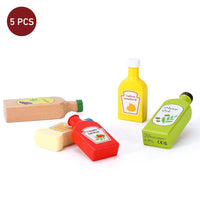 
              SOKA Wooden Pretend Play Kitchen Food Sauces & Oils Set Activity Toy Playset 2+
            