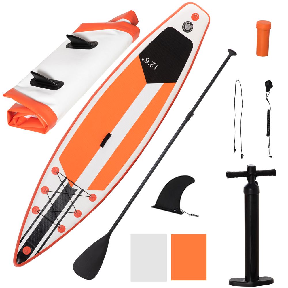 Outsunny 10Ft Inflatable Paddle Stand Up Board with Adjustable Paddle Non-Slip Deck Board