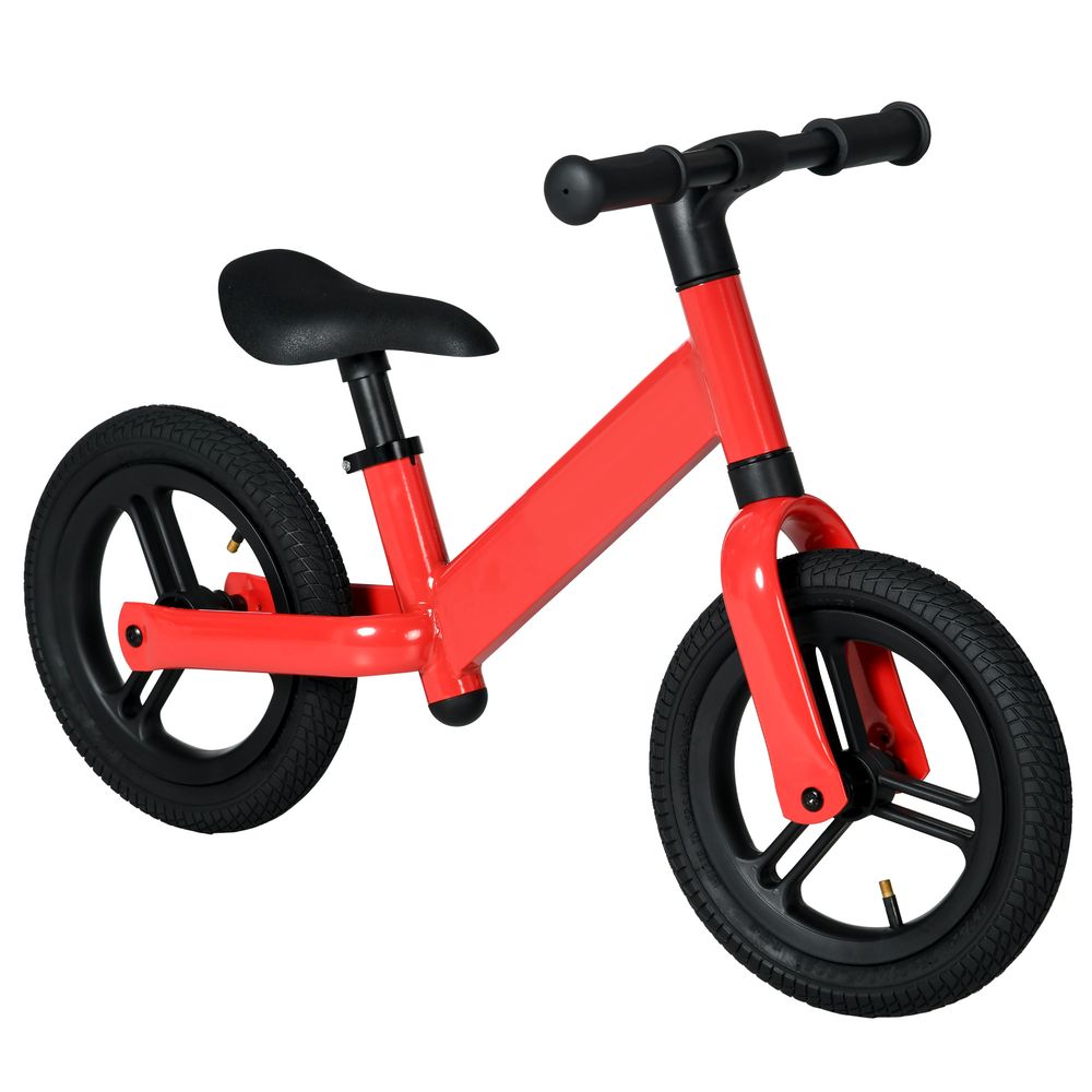 AIYAPLAY 12 inch Kids Balance Bike No Pedal with Adjustable Seat for 2-5 Years RED