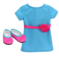 Sophia's 18 Inch Baby Doll Hailey with Blue Dress and Doll Shoes Everyday Girl Collection