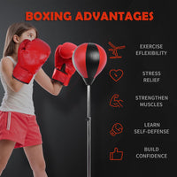 HOMCOM Adjust Kids Training Boxing Punching Ball Bag Boxing Punching with Gloves