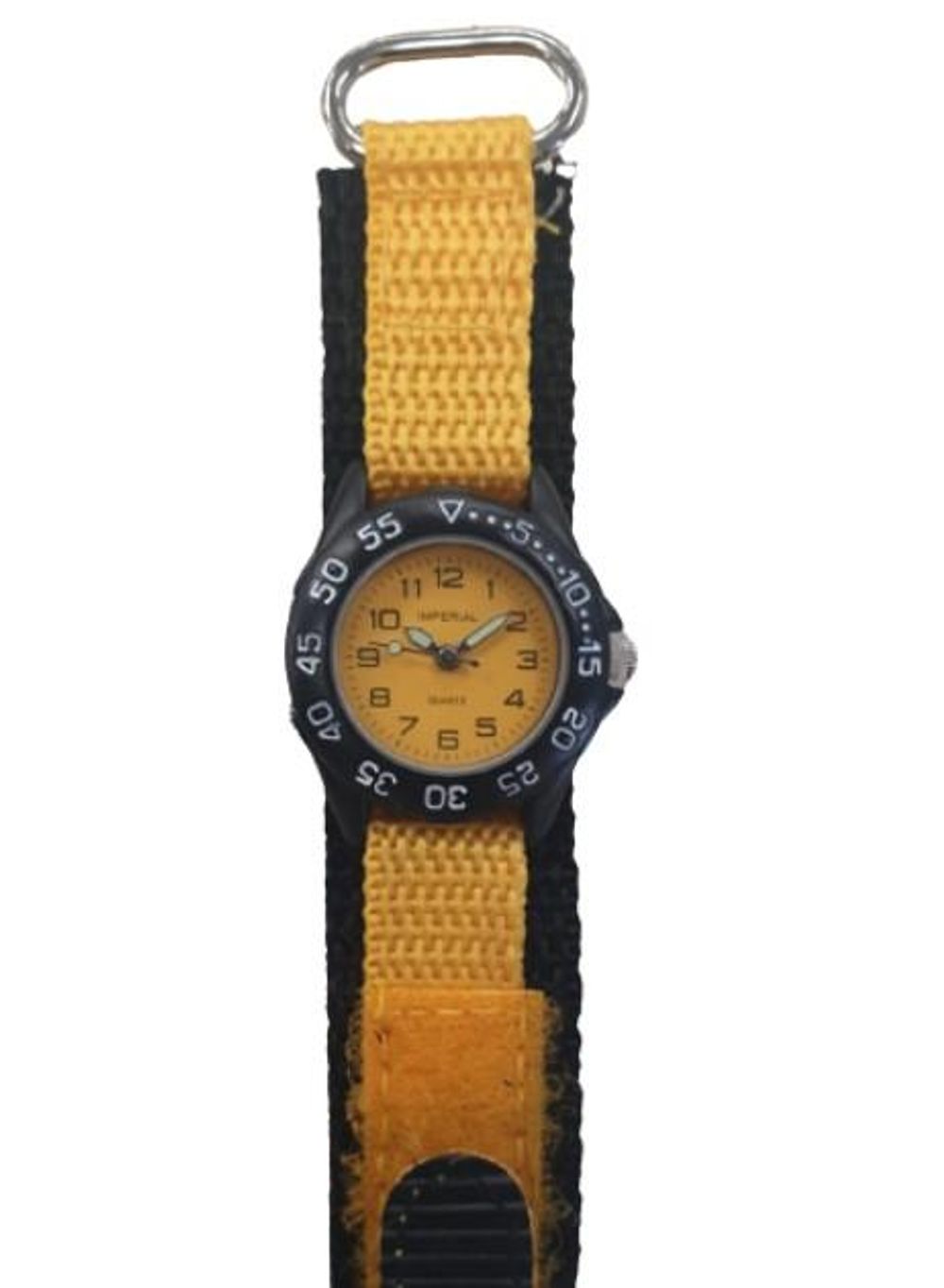 Imperial Kid's Girls & Boys Yellow Mini Dial with Velcro Strap Easy Fasten Watch IMP428Y CLEARANCE NEEDS RE-BATTERY