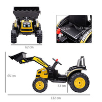 
              HOMCOM Kids Digger Ride On Excavator 6V Battery Tractor Music Headlight Yellow
            