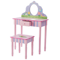 
              Fantasy Fields Childrens Play Wooden Vanity Table Stool Set & Mirror TD-13245A
            