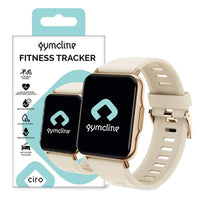 Gymcline Ciro Fitness Tracker w/ 25 Sports Modes & IP68 Water Protection, Cream