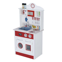 
              Teamson Kids Wooden Kitchen Toy Kitchen With 2 Role Play Accessories TD-12385R
            